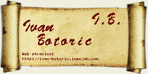 Ivan Botorić vizit kartica